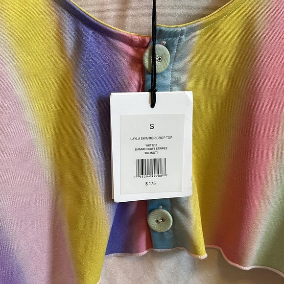 NWT Onia Layla Shimmer Crop Top - Picture 8 of 10